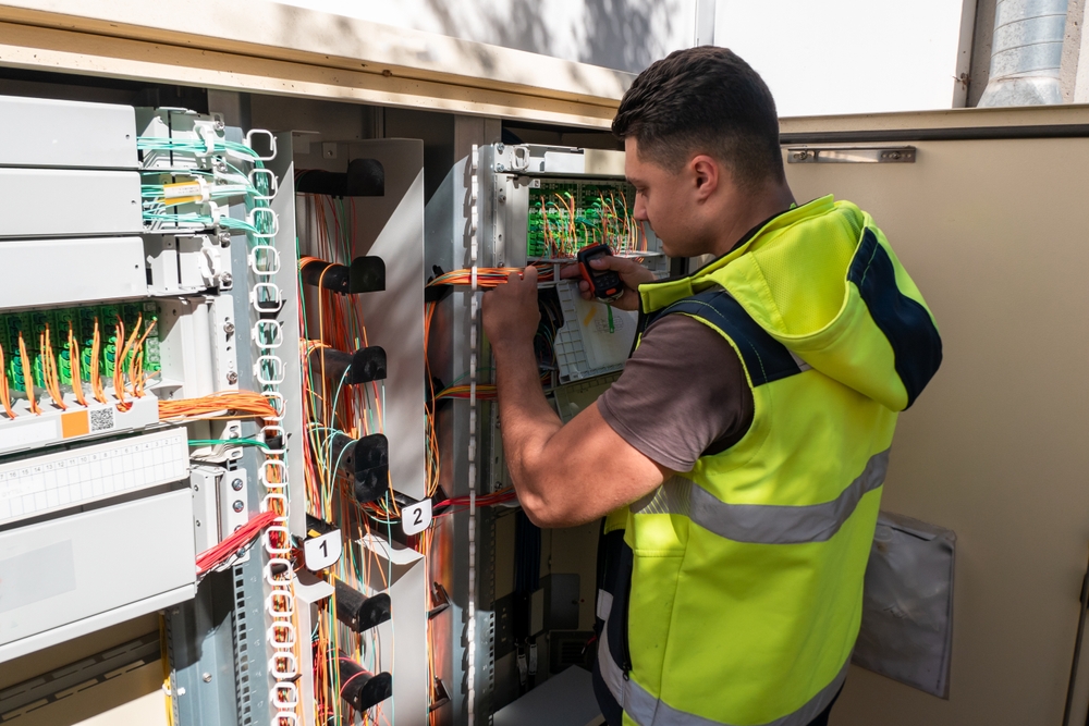 Fiber Optic Installation In Progress