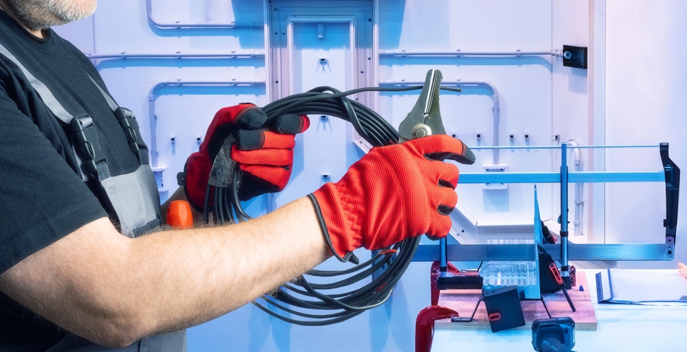 Professional Cabling Services in Progress