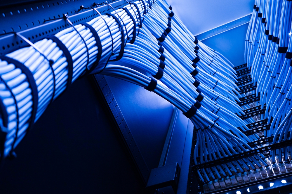 Close View of Networking Cables