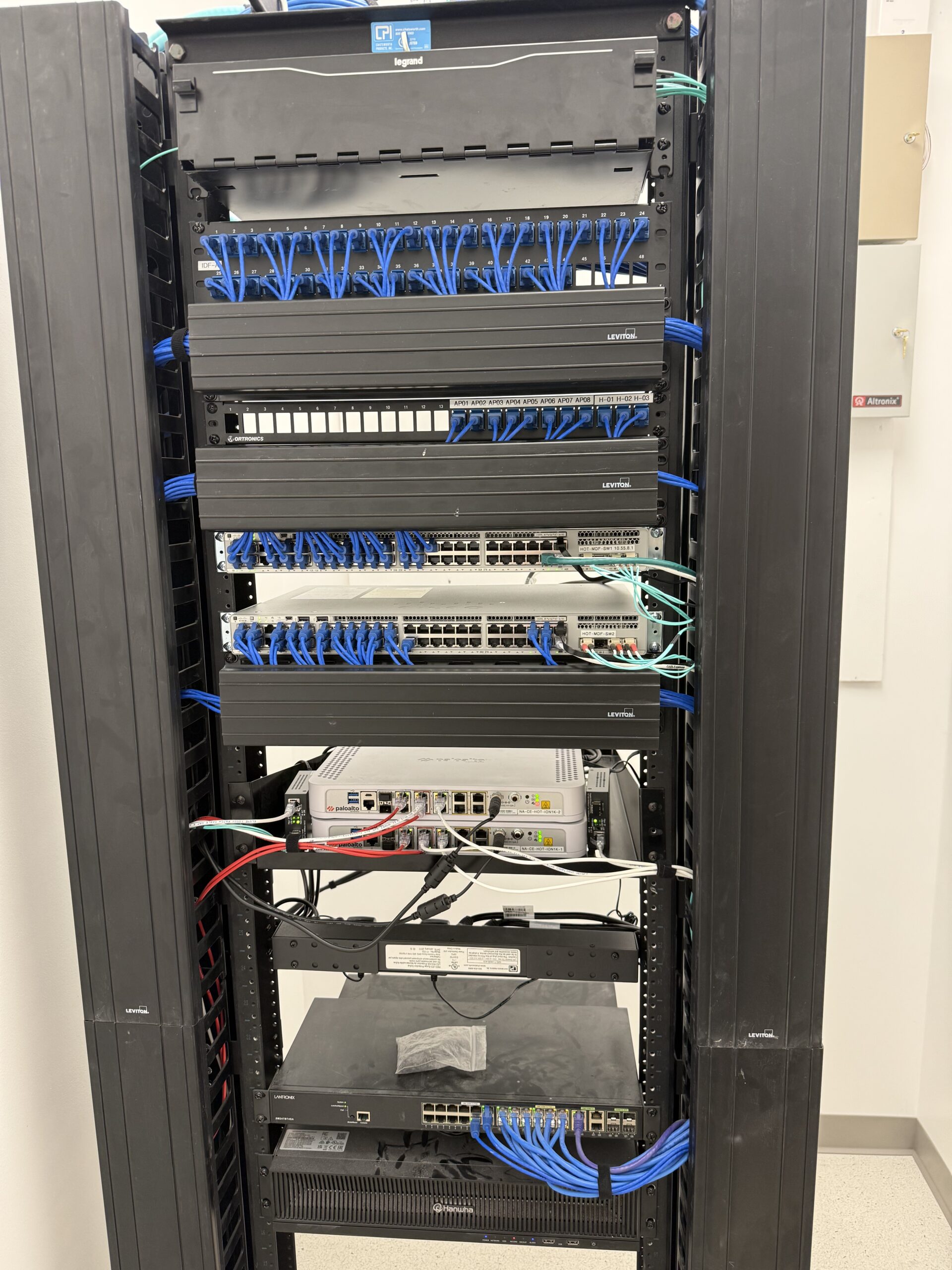 Z-Tech Communications clean rack installation Dallas